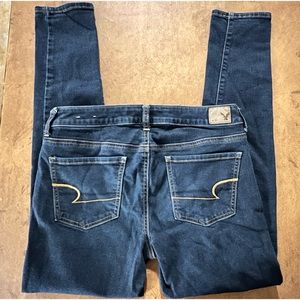 American Eagle Blue Super Stretch Skinny Jeans